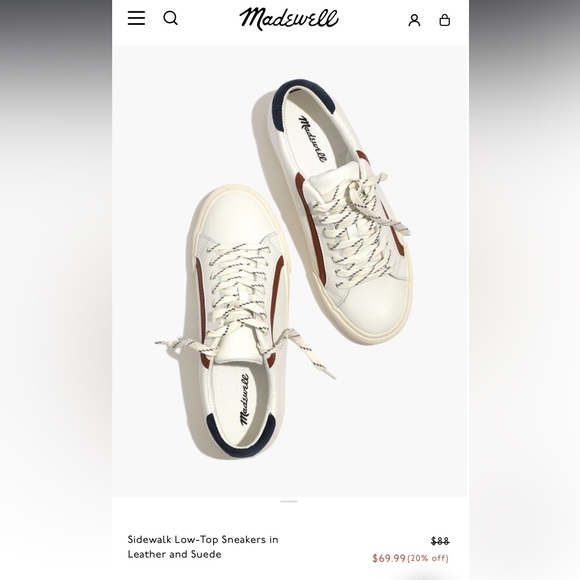 Madewell Sidewalk Low-Top Sneakers in Leather and Suede - Picture 12 of 12